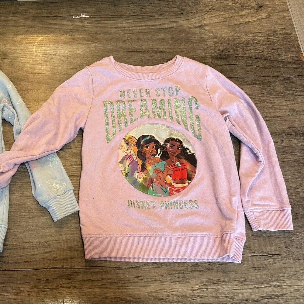 Girls Disney Princess Crewneck Shirts Size 5
